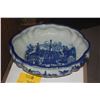 Image 4 : VINTAGE VICTORIA WARE IRON STONE WATER PITCHER & BOWL IN FLOW BLUE (2 PCS)