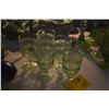 Image 2 : MARTHA STEWART GREEN BANDED RIBBON GLASS FOOTED TUMBLERS (5 PCS)