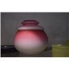 Image 4 : SATIN PEACHBLOW PINK & WHITE COVERED JAR, MOSER PINK OPALESCENT GLASS VASE & COVERED POWDER JAR (3 P