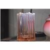 Image 5 : SATIN PEACHBLOW PINK & WHITE COVERED JAR, MOSER PINK OPALESCENT GLASS VASE & COVERED POWDER JAR (3 P