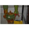 Image 1 : ART GLASS VASES & COVERED JAR (3 PCS)