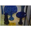 Image 1 : BLUE ART GLASS VASES (5 PCS)