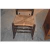 Image 3 : ANTIQUE LADDER BACK ROCKING CHAIR W/WOVEN RUSH SEAT