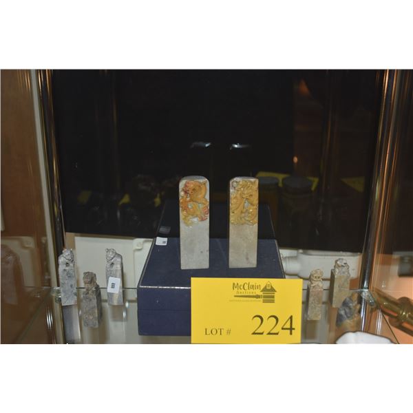 CHINESE STONE SEALS OR CHOPS (8 PCS)