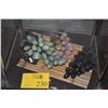 Image 1 : CHINESE JADE STONE GRAPE CLUSTERS (3 PCS) (DOES NOT INCLUDE MAT)