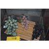 Image 2 : CHINESE JADE STONE GRAPE CLUSTERS (3 PCS) (DOES NOT INCLUDE MAT)