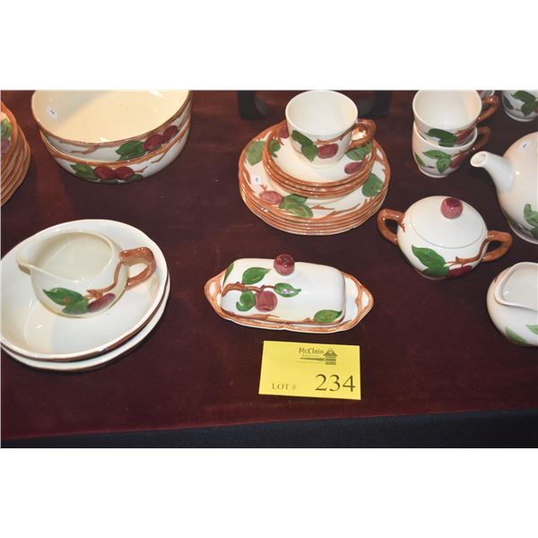 VINTAGE FRANCISCAN APPLE CERAMIC BOWLS, PLATES, CUPS, SERVING PIECES, TEAPOTS, CREAMER, SUGAR, ETC. 