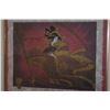 Image 3 : FRAMED PRINT ON HANDMADE PAPER, "KEISEI COURTESAN"; SIGNED KAREL BURROWS 43/80 (36 3/4" X 32")
