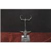 Image 6 : VINTAGE CHINESE PEWTER DUCK, CHINESE FAMILLE ROSE PORCELAIN PLATE & BRONZE CRANE HE SCULPTURE (3 PCS