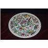 Image 7 : VINTAGE CHINESE PEWTER DUCK, CHINESE FAMILLE ROSE PORCELAIN PLATE & BRONZE CRANE HE SCULPTURE (3 PCS