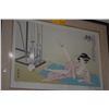 Image 2 : FRAMED JAPANESE PRINTS; SIGNED 57/100 (34 1/2" X 27 1/4") (2 PCS)