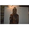 Image 6 : ANTIQUE BURMESE WOODEN STANDING BUDDHA W/STAND (5' W/STAND)