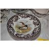 Image 10 : COLLECTION OF SPODE PLATES, BOWLS, SERVING PLATTERS, COFFEE, CREAMER, SUGAR & GRAVY BOAT & JOSIAH WE
