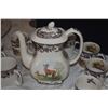 Image 13 : COLLECTION OF SPODE PLATES, BOWLS, SERVING PLATTERS, COFFEE, CREAMER, SUGAR & GRAVY BOAT & JOSIAH WE