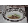 Image 7 : COLLECTION OF SPODE PLATES, BOWLS, SERVING PLATTERS, COFFEE, CREAMER, SUGAR & GRAVY BOAT & JOSIAH WE