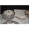 Image 9 : COLLECTION OF SPODE PLATES, BOWLS, SERVING PLATTERS, COFFEE, CREAMER, SUGAR & GRAVY BOAT & JOSIAH WE