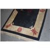 Image 3 : CHINESE WOOL RUG (BLACK, CREAM & RED) (42" X 67")