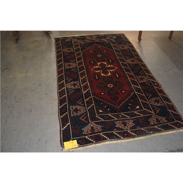 TURKISH WOOL RUG (47 1/2" X 81")