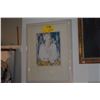 Image 1 : FRAMED ABSTRACT WATERCOLOR, FEMALE; SIGNED SIDNEE LIVINGSTON (16 3/4" X 21 3/4")