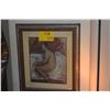 Image 1 : FRAMED OIL ON BOARD, SEATED NUDE FEMALE; SIGNED F. BROGI (FRANCO) (18 1/2" X 21")