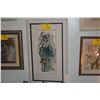 Image 1 : FRAMED ABSTRACT WATERCOLOR PAINTING, "ROXANNE"; SIGNED SIDNEE LIVINGSTON (20 3/4" X 34 3/4")