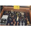 Image 1 : COLLECTION OF MINIATURE FIGURES, MUD MEN, CHOPS, JADE CUP, ETC. (DOES NOT INCLUDE CASE)