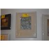 Image 1 : FRAMED MIXED MEDIA ABSTRACT; SIGNED SIDNEE LIVINGSTON '57 (16" X 20 1/4")