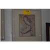 Image 2 : FRAMED WATERCOLOR PAINTING, ABSTRACT PORTRAIT; SIGNED SIDNEE LIVINGSTON '73 (17 1/4" X 22 1/2")