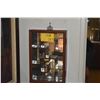 Image 1 : CHINESE ROSEWOOD HANGING DISPLAY CASE W/KEY (12" X 18")