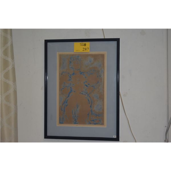 FRAMED WATERCOLOR, "WOMAN IN HOLOKU" 1950; MADGE TENNENT