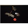 Image 1 : MIXED LOT: SILVER & KARAKANE BRONZE DRAGONFLY CERAMIC TUMBLER & ART CULTURED CRAB (3 PCS)