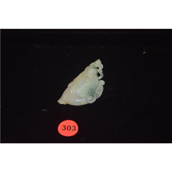 CHINESE JADEITE RECLINING BUDDHA (2")