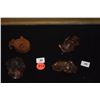 Image 1 : BOXWOOD & IRONWOOD NETSUKES; SIGNED (4 PCS)