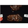 Image 4 : BOXWOOD & IRONWOOD NETSUKES; SIGNED (4 PCS)