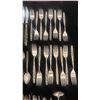 Image 4 : STERLING SILVER FLATWARE W/CASE (1,338 GTW) (43 PCS)
