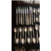Image 5 : STERLING SILVER FLATWARE W/CASE (1,338 GTW) (43 PCS)