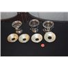Image 1 : STERLING SILVER FOOTED CIGARETTE (3) URNS & STERLING SILVER BOBECHE (7 PCS)