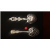Image 2 : ANTIQUE STERLING SILVER OPENWORK SERVING SPOONS (161 GTW) (2 PCS)