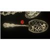 Image 3 : ANTIQUE STERLING SILVER OPENWORK SERVING SPOONS (161 GTW) (2 PCS)