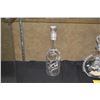 Image 2 : VINTAGE ART NOUVEAU CLEAR GLASS LIQUOR DECANTER W/STERLING SILVER OVERLAY