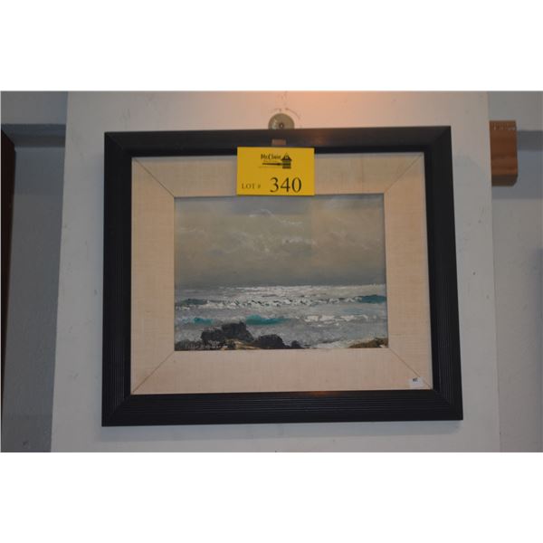 FRAMED OIL ON CANVAS, SEASCAPE; SIGNED PETER HAYWARD (19 1/4" X 16 1/4")