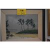 Image 3 : FRAMED OIL ON CANVAS, TROPICAL BEACH SCENE; SIGNED PETER HAYWARD (23" X 19")