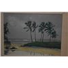 Image 4 : FRAMED OIL ON CANVAS, TROPICAL BEACH SCENE; SIGNED PETER HAYWARD (23" X 19")