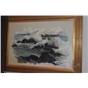 Image 2 : FRAMED ORIGINAL OIL ON CANVAS, "DAZZLING SURF"; SIGNED CONKLIN (PIL SOON) (44" X 22")
