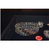 Image 3 : STERLING SILVER COLORED STONE PENDANT, BRACELET, RINGS & EARRINGS (123.6 GTW) (5 PCS)