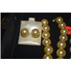 Image 3 : GLASS "PEARL" NECKLACES & 14K GLASS "PEARL" EARRINGS (4 PCS)