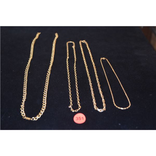 GOLD-FILLED CHAINS (1 AS IS) (3 PCS)