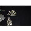 Image 4 : SILVER SEMI-PRECIOUS STONE PENDANTS & BROOCHES (SOME MARKED STERLING (72.1 GTW) (8 PCS)