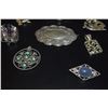 Image 5 : SILVER SEMI-PRECIOUS STONE PENDANTS & BROOCHES (SOME MARKED STERLING (72.1 GTW) (8 PCS)