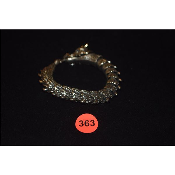 STERLING SILVER ARTICULATED DRAGON BRACELET (73 G)